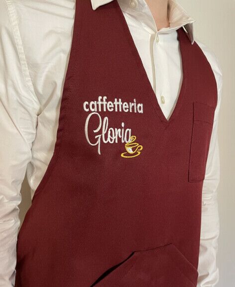 grembiule con logo ristorante ricamato grembiule con logo ristorante